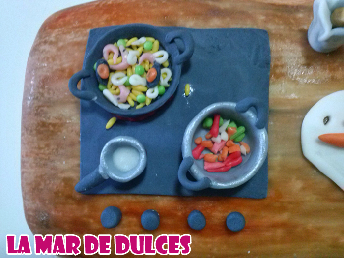 Tarta fondant de cocina con ordenador Sevilla