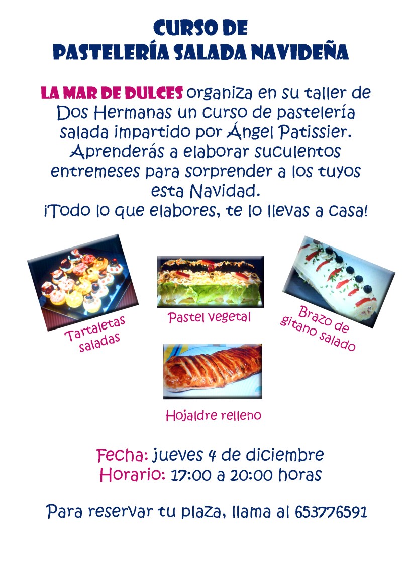 Curso de pastelería salada para Navidad
