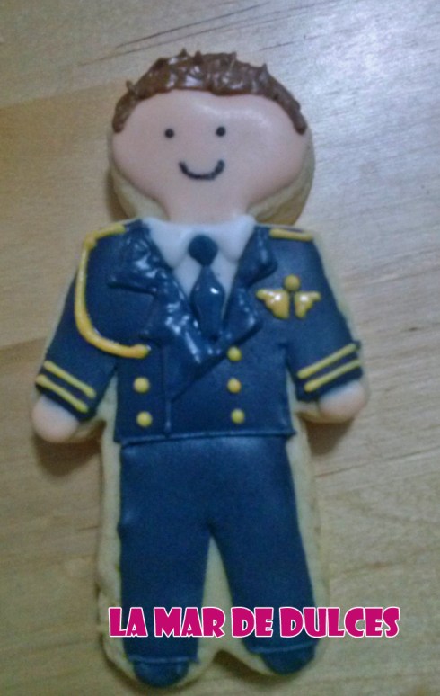 Galleta de niño vestido de capitán para comunión Sevilla