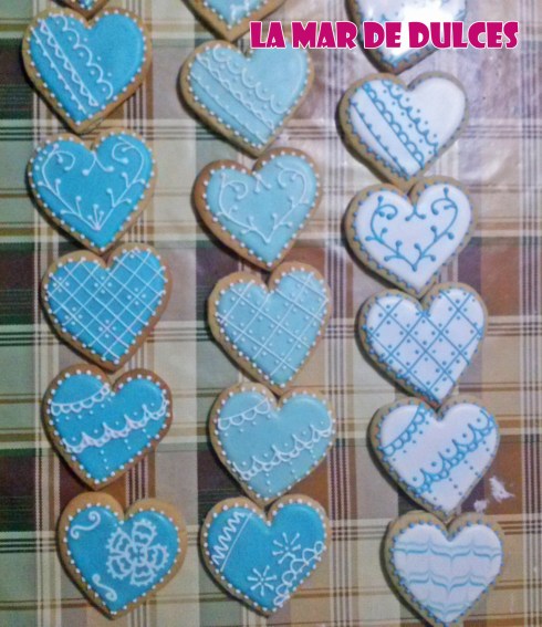 Galletas decoradas de corazones para boda Sevilla