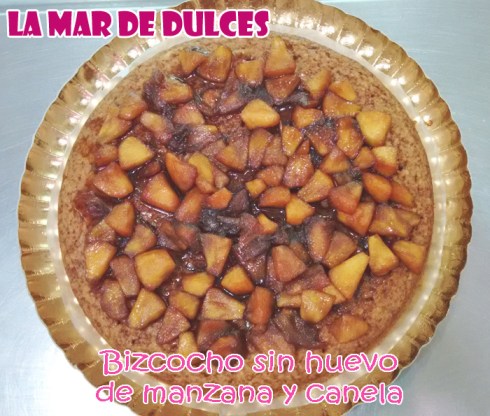 Bizcocho de manzana y canela vegano - sin huevo ni leche 