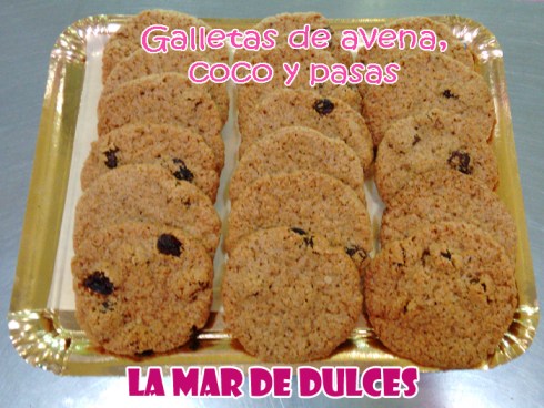 Galletas de avena, coco y pasas veganas - sin huevo ni leche, con harina de arroz