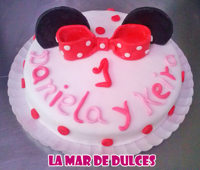 Tarta fondant de las orejas de Minnie Mouse Sevilla