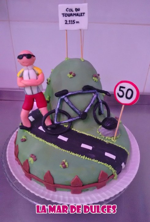 Tarta fondant de ciclista Sevilla