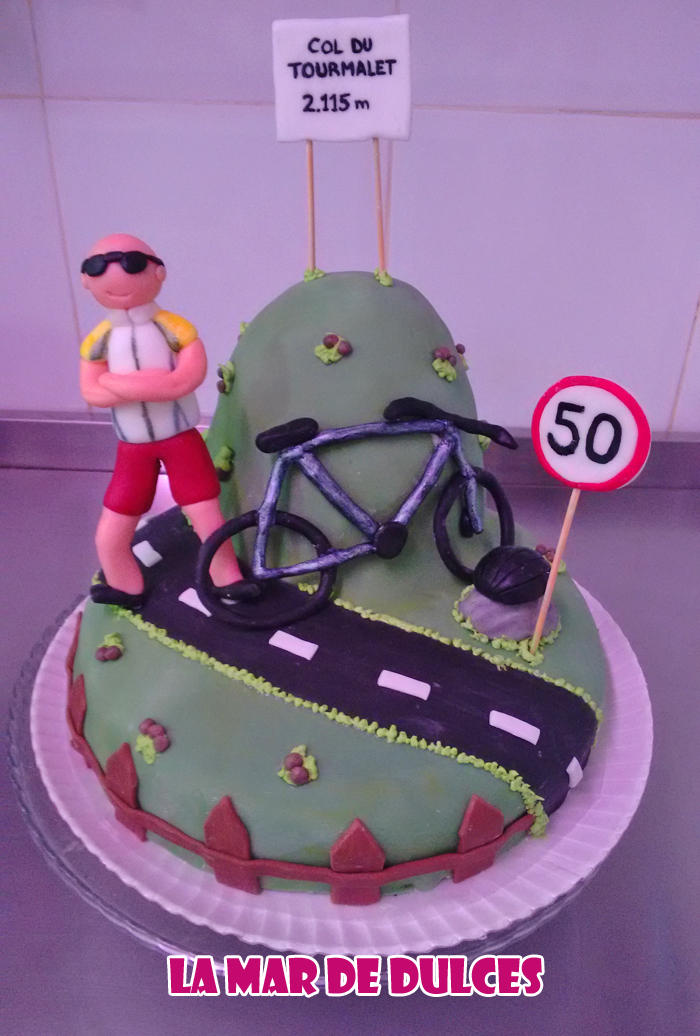Tarta fondant de ciclista Sevilla