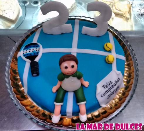 Tarta fondant de padel Sevilla