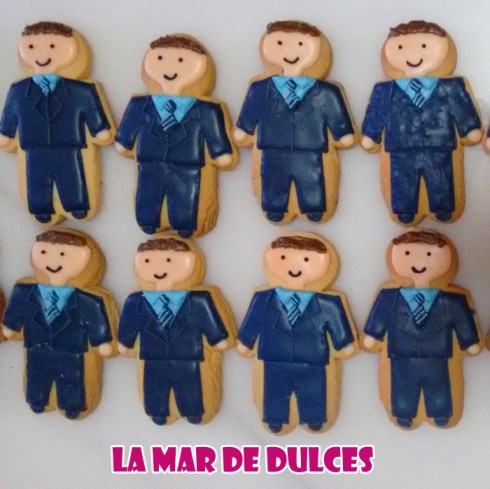 Galletas decoradas de niño de comunión
