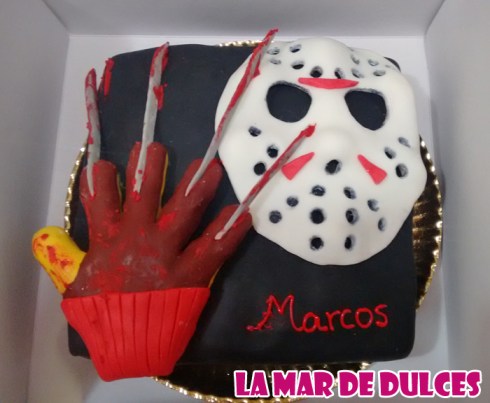 Tarta fondant comunión Freddy Kruger Sevilla