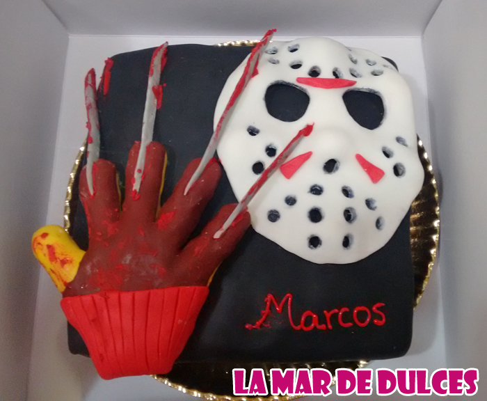 Tarta fondant comunión Freddy Kruger Sevilla