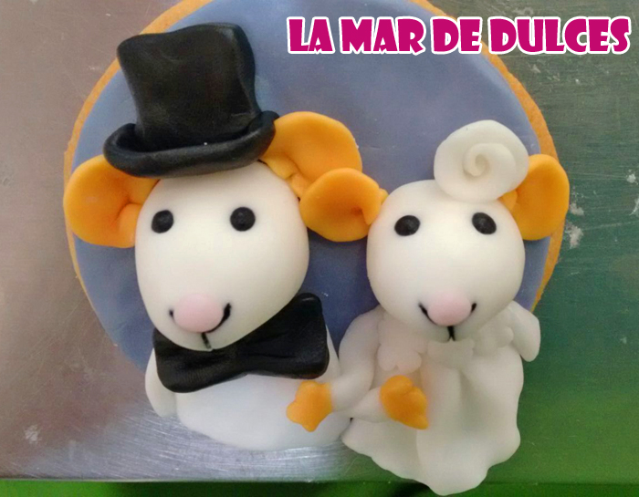 Galletas decoradas de ratones para boda Sevilla