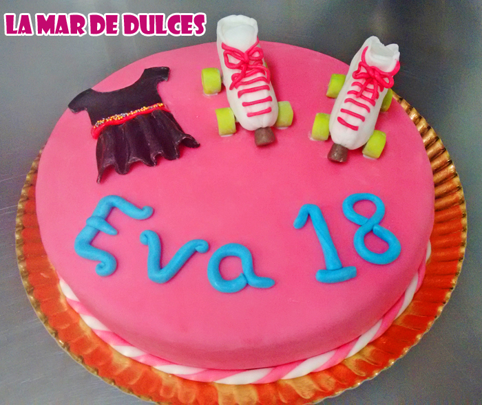 Tarta fondant de patines Sevilla