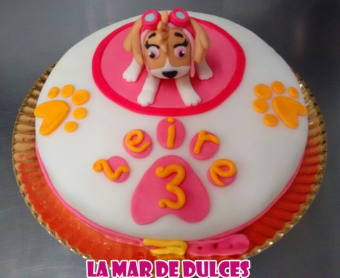 Tarta fondant de la patrulla canina Sevilla