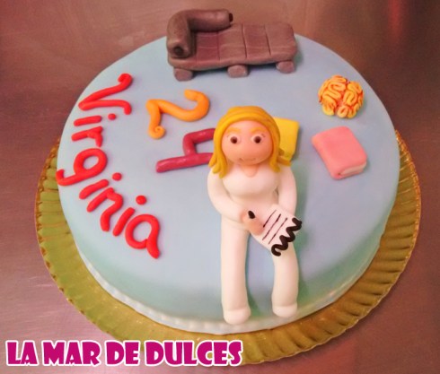 Tarta fondant de psicóloga Sevilla